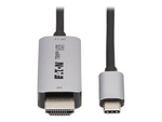 Tripp Lite Series USB-C to HDMI Active Adapter Cable M/M 8K60 Hz 4K 144Hz HDR 4:4:4 HDCP 2.3 Black 3ft