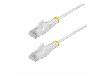 2m White Slim CAT6 Ethernet Cable, Snagless, 28AWG, LSZH