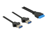 USB-kabel - 19-stifts USB 3.0-kontakt till USB typ A