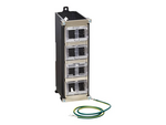 Tripp Lite Series 8-Port Metal DIN-Rail Mounting Keystone Patch Panel with Grounding, Black/Silver, TAA