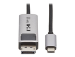 Tripp Lite Series USB-C to DisplayPort Active Adapter Cable M/M 8K 60Hz 4K 144Hz HDR 4:4:4 HDCP 2.3 Black 3ft