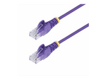 2.5m Purple Slim CAT6 Ethernet Cable, Snagless, 28AWG, LSZH
